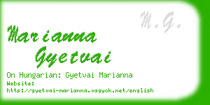 marianna gyetvai business card